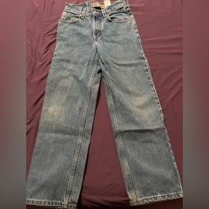 SOLD  Levi’s 550s junior size 12 slim relaxed fit…waist 24 length 26 1/2